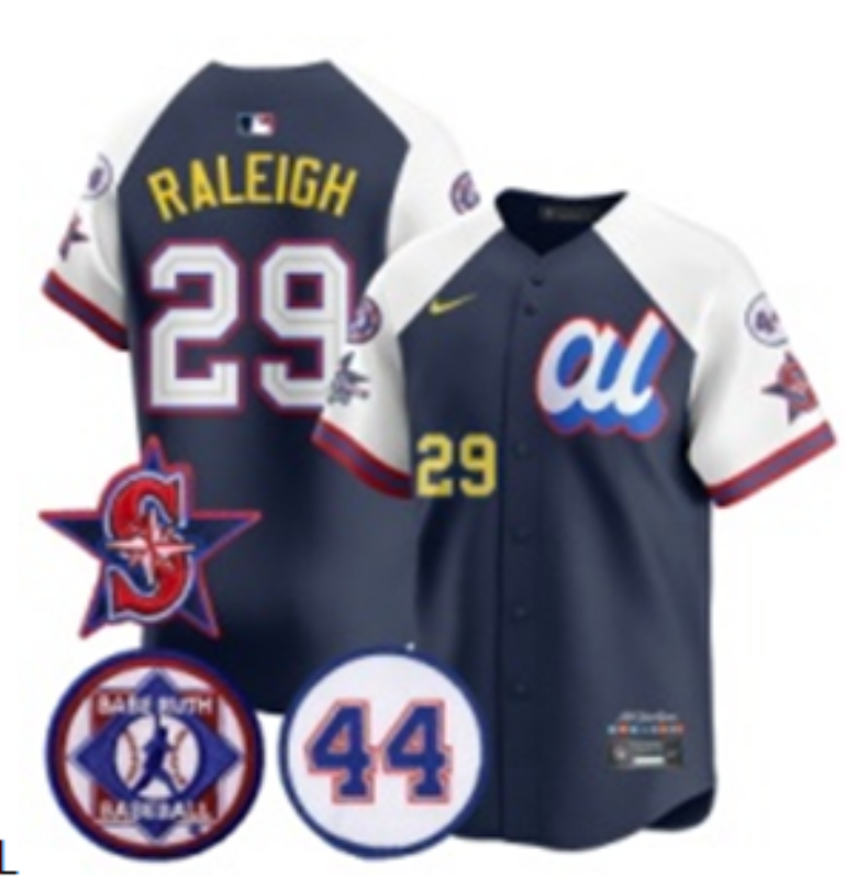 Men Seattle Mariners #29 Raleigh Blue MLB  All star Nike 2025 Jersey style 0087
